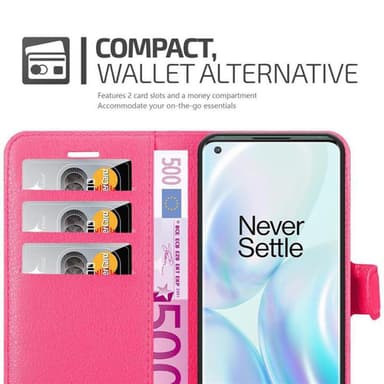 OnePlus 8 PRO Plånboksfodral Skal (Rosa)