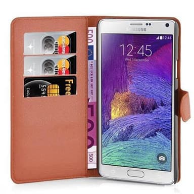Samsung Galaxy NOTE 4 Plånboksfodral Skal (Brun)