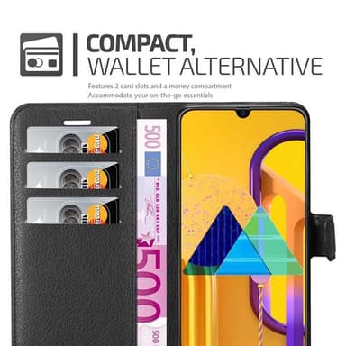 Samsung Galaxy M21 / M30s Plånboksfodral Skal (Svart)