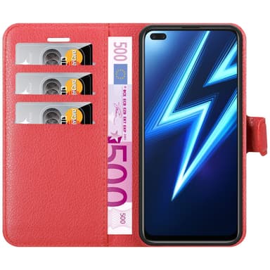 Realme 6 PRO Plånboksfodral Skal (Röd)