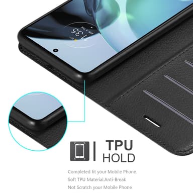 Motorola MOTO G72 Plånboksfodral Skal (Svart)