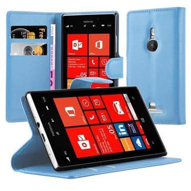 Nokia Lumia 925 Plånboksfodral Skal (Blå)