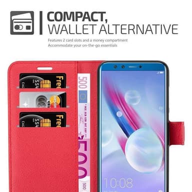 Honor 9 LITE Plånboksfodral Skal (Röd)
