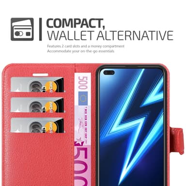 Realme 6 PRO Plånboksfodral Skal (Röd)