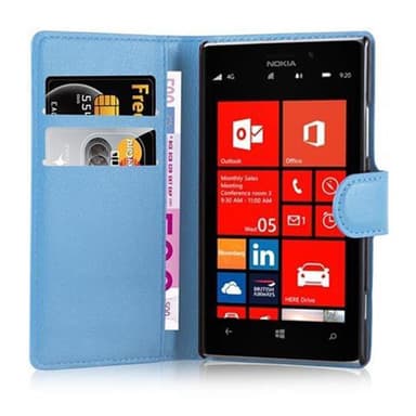 Nokia Lumia 925 Plånboksfodral Skal (Blå)