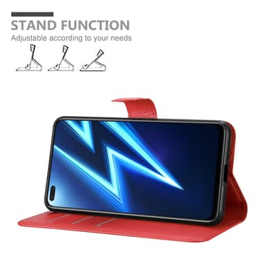 Realme 6 PRO Plånboksfodral Skal (Röd)