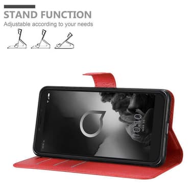Alcatel 1S 2019 Plånboksfodral Skal (Röd)