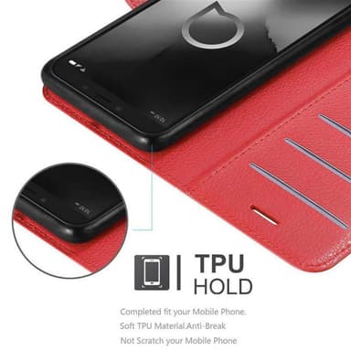 Alcatel 1S 2019 Plånboksfodral Skal (Röd)