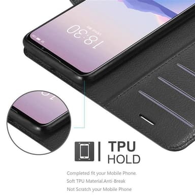 MEIZU 16Xs Plånboksfodral Skal (Svart)