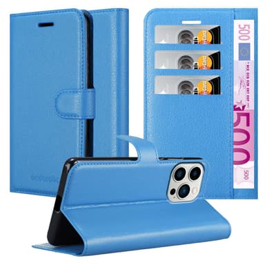 iPhone 14 PRO MAX Plånboksfodral Skal (Blå)