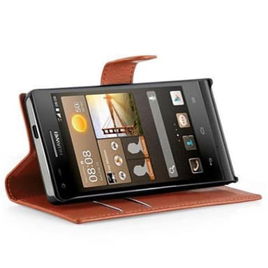 Huawei ASCEND G6 Plånboksfodral Skal (Brun)