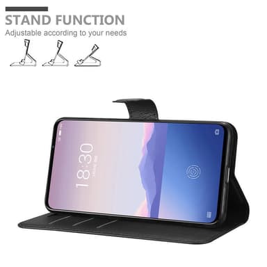 MEIZU 16Xs Plånboksfodral Skal (Svart)