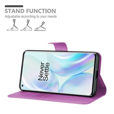 OnePlus 8 Plånboksfodral Skal (Lila)
