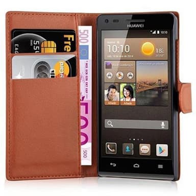 Huawei ASCEND G6 Plånboksfodral Skal (Brun)