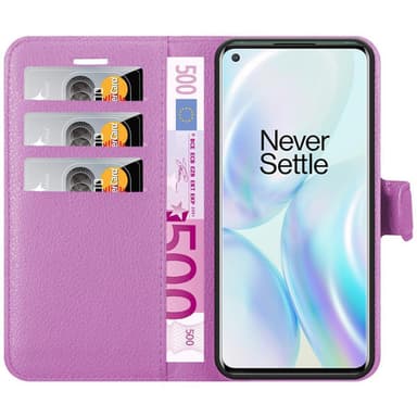 OnePlus 8 Plånboksfodral Skal (Lila)