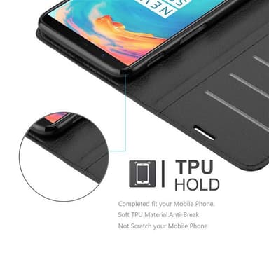 OnePlus 5T Plånboksfodral Skal (Svart)