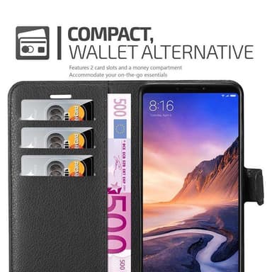 Xiaomi Mi MAX 3 Plånboksfodral Skal (Svart)