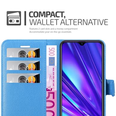 Realme 5 / 5i / 6i / C3 Plånboksfodral Skal (Blå)