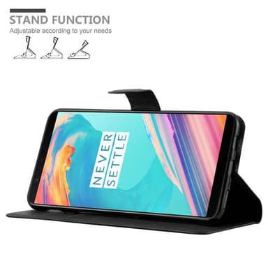 OnePlus 5T Plånboksfodral Skal (Svart)