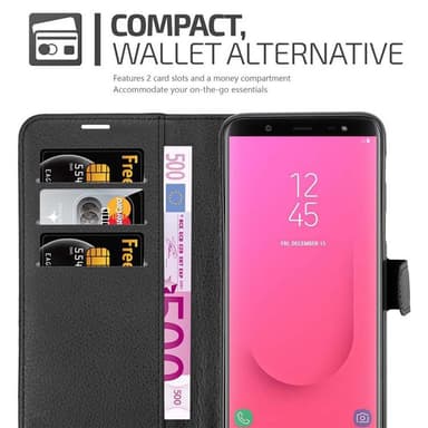 Samsung Galaxy J8 2018 Plånboksfodral Skal (Svart)