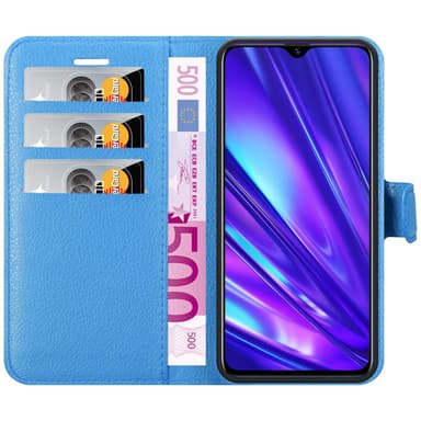Realme 5 / 5i / 6i / C3 Plånboksfodral Skal (Blå)