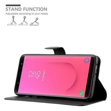 Samsung Galaxy J8 2018 Plånboksfodral Skal (Svart)