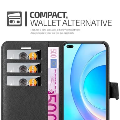 Honor 50 LITE Plånboksfodral Skal (Svart)