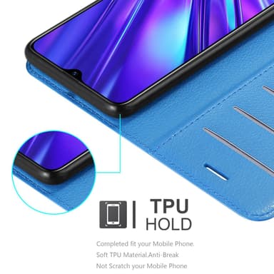 Realme 5 / 5i / 6i / C3 Plånboksfodral Skal (Blå)