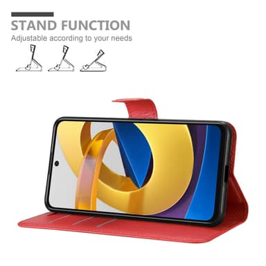 Xiaomi POCO M4 PRO 5G Plånboksfodral Skal (Röd)