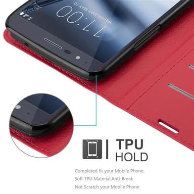 LG STYLUS 3 Plånboksfodral Skal (Röd)