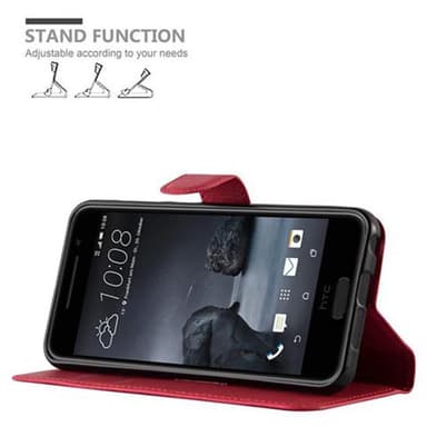 HTC ONE A9 Plånboksfodral Skal (Röd)
