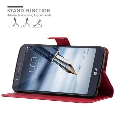 LG STYLUS 3 Plånboksfodral Skal (Röd)