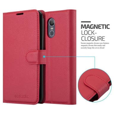 LG STYLUS 3 Plånboksfodral Skal (Röd)