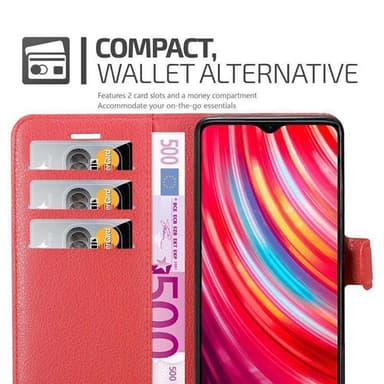Xiaomi RedMi NOTE 8 PRO Plånboksfodral Skal (Röd)