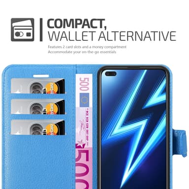 Realme 6 PRO Plånboksfodral Skal (Blå)