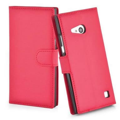 Nokia Lumia 730 Plånboksfodral Skal (Röd)