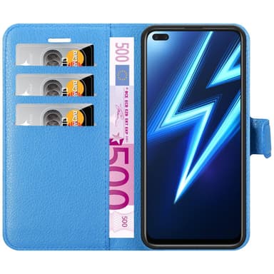 Realme 6 PRO Plånboksfodral Skal (Blå)