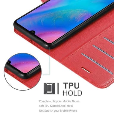 Huawei P30 Plånboksfodral Skal (Röd)