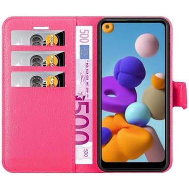 Samsung Galaxy A21 Plånboksfodral Skal (Rosa)
