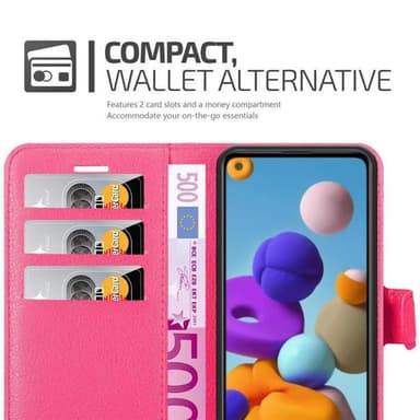 Samsung Galaxy A21 Plånboksfodral Skal (Rosa)