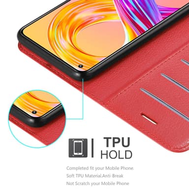 Realme 8 4G / 8 PRO Plånboksfodral Skal (Röd)