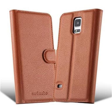 Samsung Galaxy S5 / S5 NEO Plånboksfodral Skal (Brun)