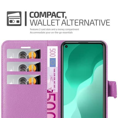 Huawei NOVA 7 SE Plånboksfodral Skal (Lila)