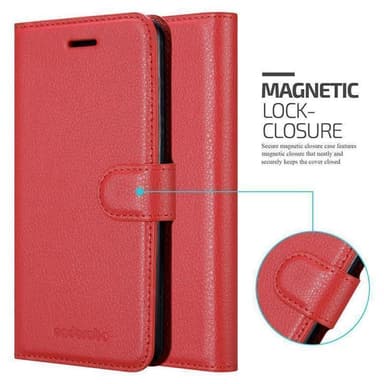 Huawei P40 Plånboksfodral Skal (Röd)