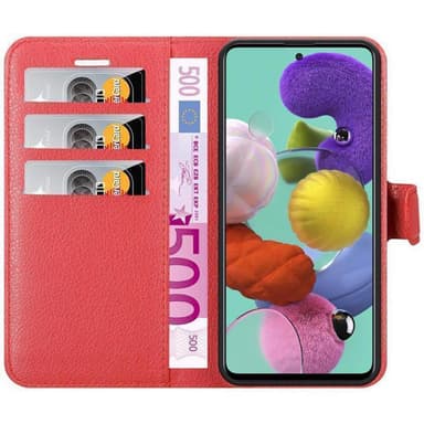 Samsung Galaxy A51 5G Plånboksfodral Skal (Röd)