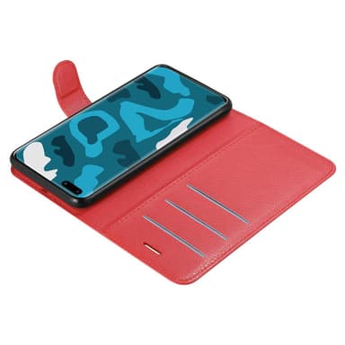 Huawei P40 Plånboksfodral Skal (Röd)