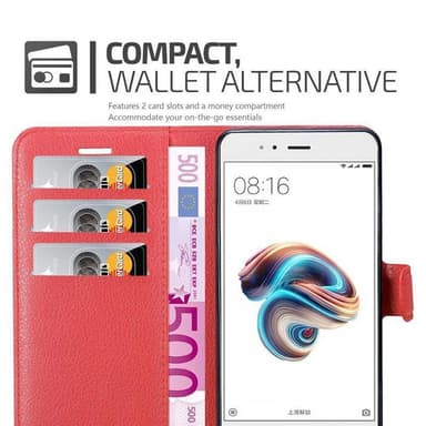 Xiaomi Mi A1 / Mi 5X Plånboksfodral Skal (Röd)