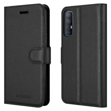 Oppo FIND X2 NEO Plånboksfodral Skal (Svart)