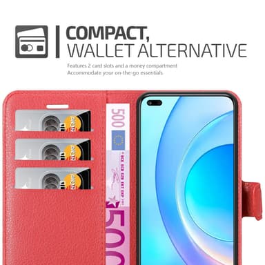 Honor 50 LITE Plånboksfodral Skal (Röd)