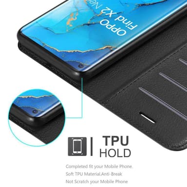 Oppo FIND X2 NEO Plånboksfodral Skal (Svart)